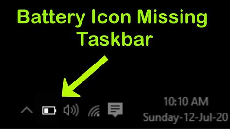 Fix Battery Icon Missing Disappeared From Taskbar Windows 10