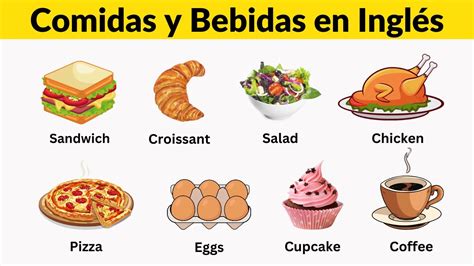 Las Comidas Y Bebidas En Inglés 45 Foods Vocabulary Youtube