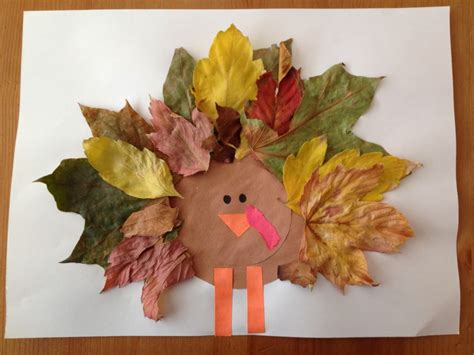 fun and easy thanksgiving crafts the leaf feather turkey the mumsy blog