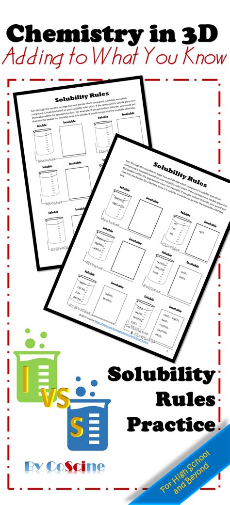 Solutions And Solubility Worksheets