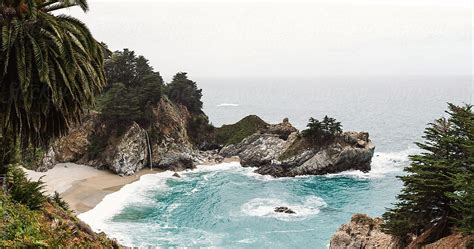 Mcway Falls And Mcway Cove Big Sur California By Stocksy