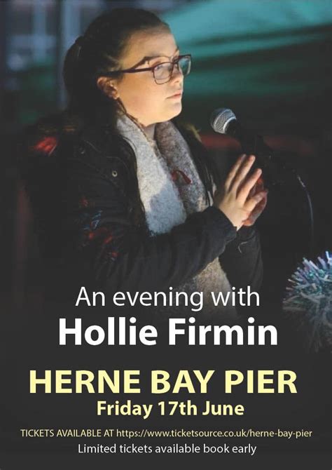 An Evening With Hollie Firmin Sold Out Herne Bay Pier
