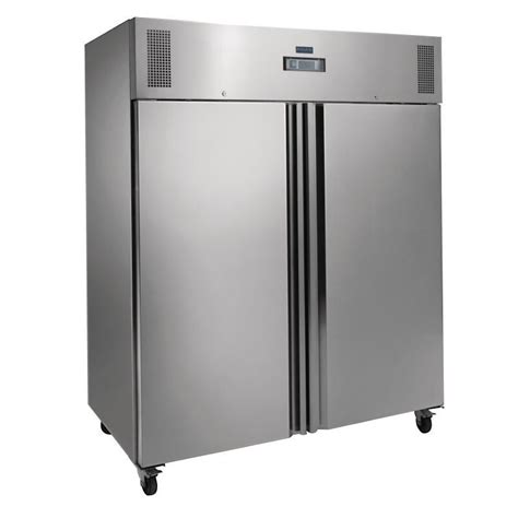 Polar Heavy Duty Double Door Freezer Stainless Steel 1300ltr U63