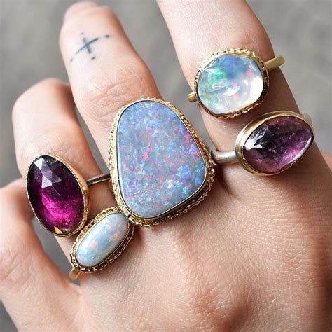 Opal And Tourmaline Rings Jewelry Jamie Joseph Jewelry October