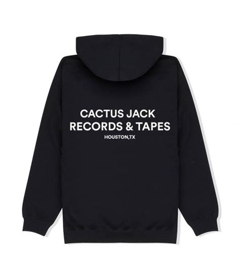 Cactus Jack Black Hoodie Records And Tapes Travis Scott