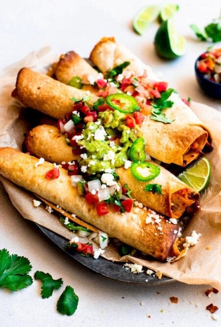 Easy Chicken Flautas Rolled Tacos Two Peas And Their Pod