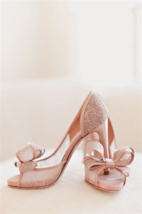 Blush Colored Lace Bridal Shoes Elizabeth Anne Designs The Wedding Blog