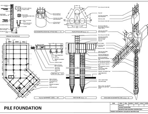 【CAD Details】Pile Foundation CAD Details - CAD Files, DWG files, Plans and Details