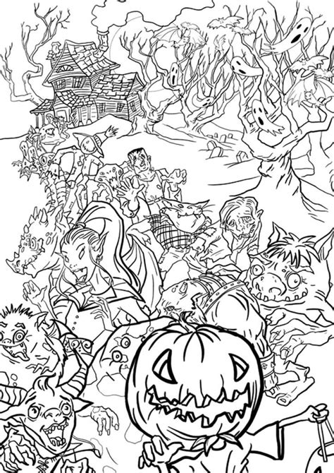 Halloween Doodles Doodle Coloring Pages