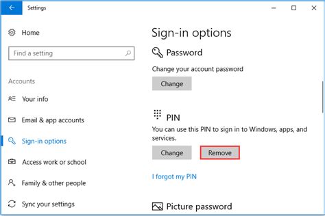How To Remove Your Pin And Other Sign In Options From Windows 10 Gambaran
