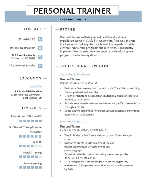 Coaching Resume Example And Writing Guide Resume Genius