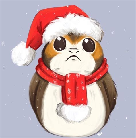 O Christmas Porg O Christmas Porg Star Wars Cartoon Star Wars Art Star Wars Christmas