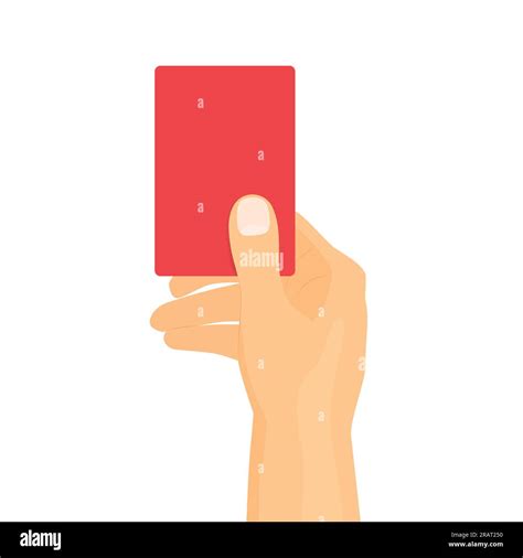 Hand Showing Red Card Football Soccer Referee Penalty Foul Vector