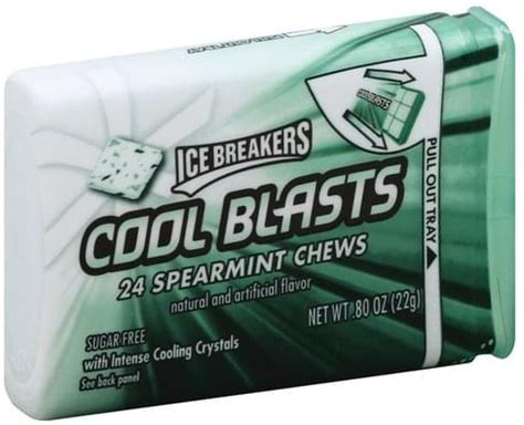Ice Breakers Sugar Free Spearmint Chews 24 Ea Nutrition Information