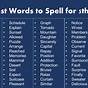 Hardest Words To Spell For 5th Graders
