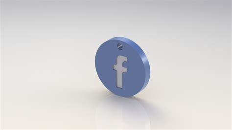 3d Printed Facebook Keychain By Muhammadreynaldi3d Pinshape