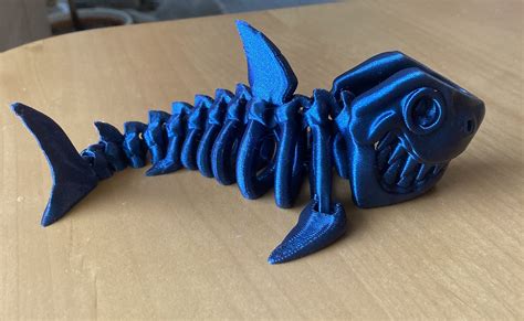 3d Printed Flexi Print In Place Skeleton Shark・cults