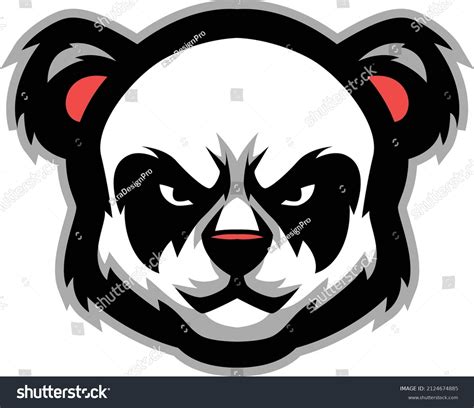 Vector Illustration Cartoon Angry Panda Head Stock Vector Royalty Free