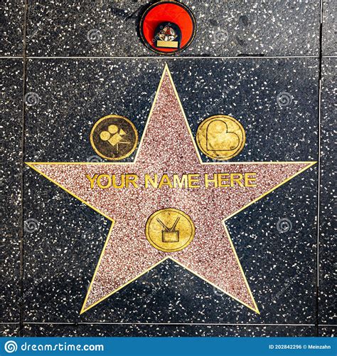 Closeup Of Star On The Hollywood Walk Of Fame For Your Name Editorial
