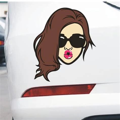 sexy girl car sticker 3d cartoon glue car stickers nick cover stickers car accessories car