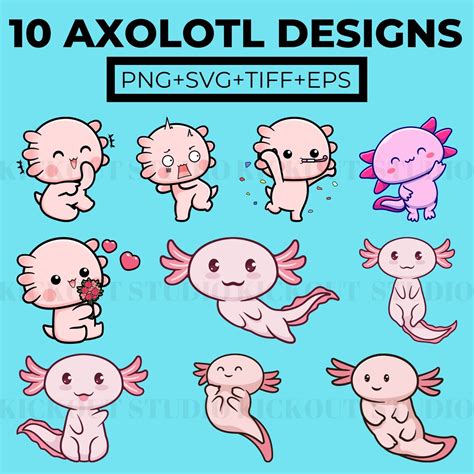 Axolotl Svg Axolotl Svg Amphibian Svg Axolotl Cut Files Etsy Images