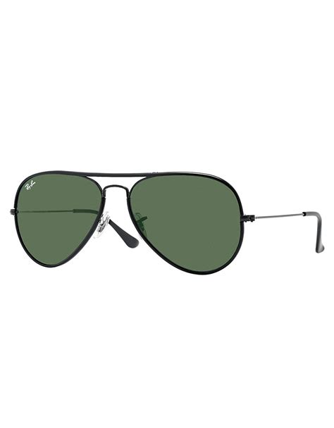 Ray Ban Aviator Sunglasses In Green Green Crystal Lyst