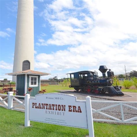 Pioneer Mill Smokestack And Locomotives Exhibit Lahainaluna Road