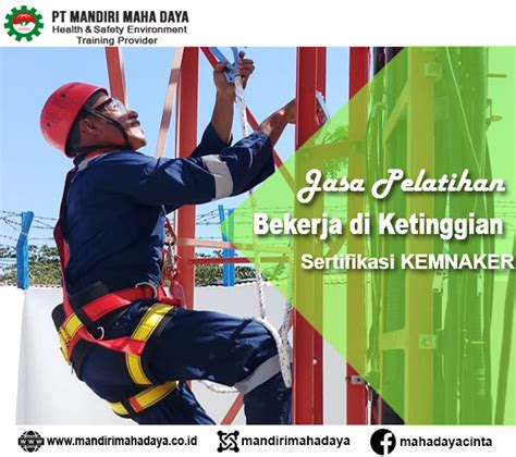 Selain loker email terbaru jabodetabek blog ini memberikan informasi lowongan kerja via website / online. Pelatihan Bekerja di Ketinggian | PT. MANDIRI MAHA DAYA