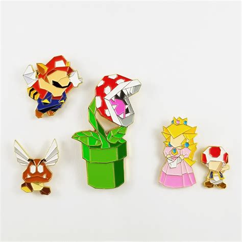 Super Mario Pinsmario Soft Enamel Pinenamel Pin Setsuper Etsy