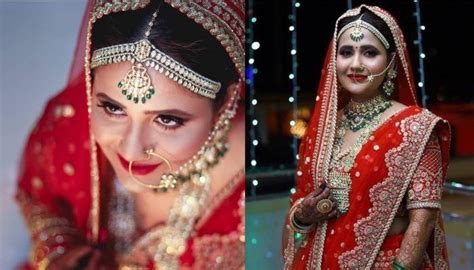 Bride Shefali Singh Who Choose Red Lehnga सब्यसाची दुल्हन शेफाली