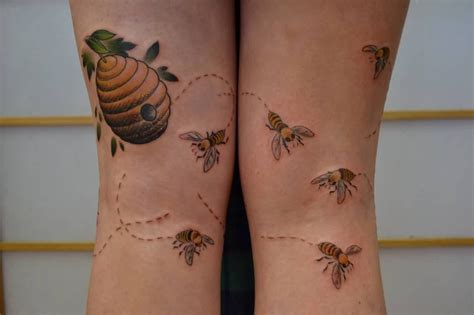 37 Honey Bee Tattoos With Mysterious Meanings Tattoos Win Honey Bee