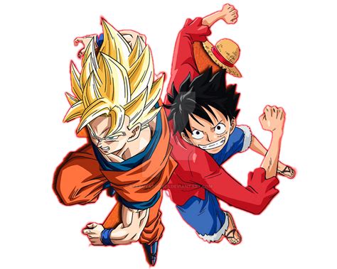 Luffy Y Goku Render By Byakuyatorres On Deviantart