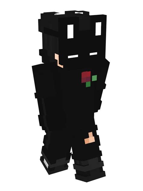 An Image Of A Minecraft Character In Black