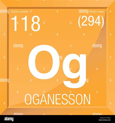 Oganesson Symbol Element Number 118 Of The Periodic Table Of The