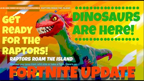 Fortnite New Raptor Update Raptors Roam The Island New Teaser