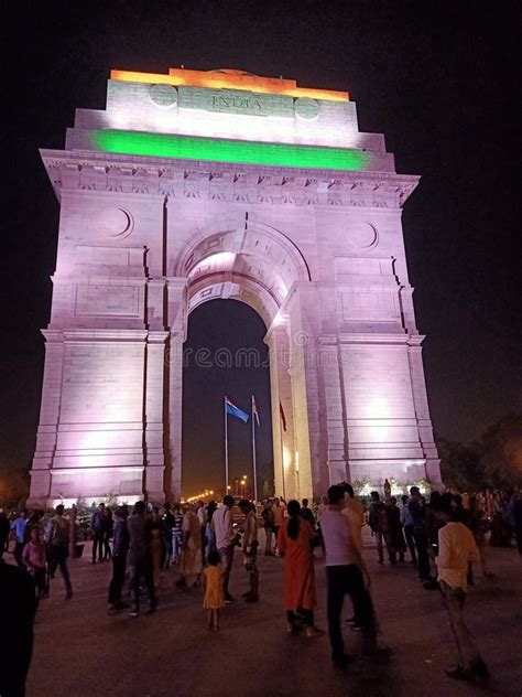 India Gate In Delhi Editorial Image Image Of Gate Night 152755700