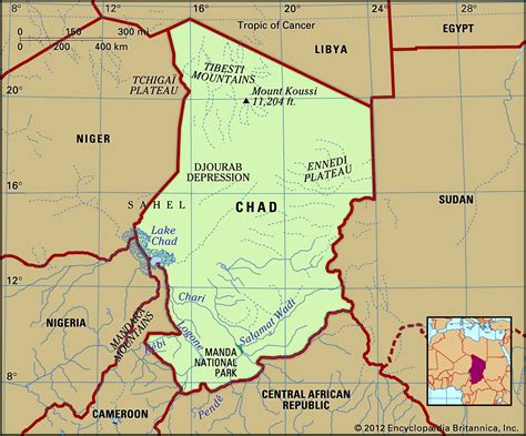 Chad Regions Maps