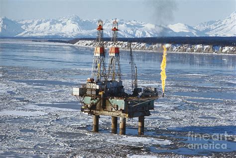 Offshore Oil Drilling Platform Alaska Photograph By Joe Rychetnik