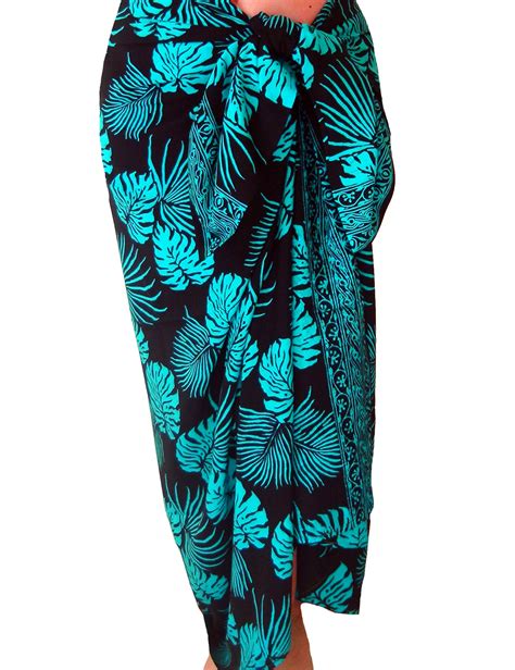 hawaiian beach sarong wrap skirt tropical jungle leaf batik etsy