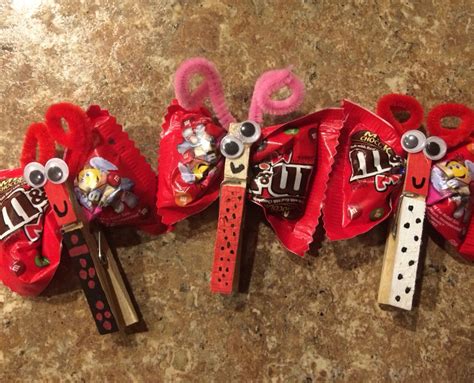 Clothespin Mandms Butterfly Valentine For Kids Valentine Ideas