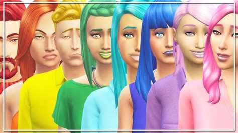 The Sims 4 Rainbow Emotions Challenge Youtube
