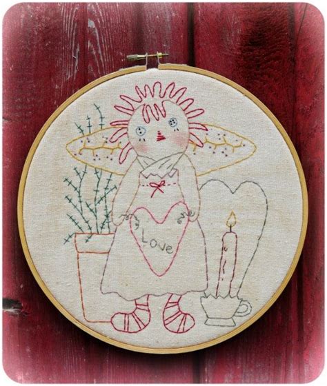 Love Raggedy Ann Embroidery Pattern Pdf Prim Stitchery Doll Vintage
