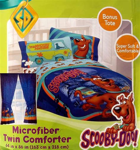 Scooby Doo Twin Comforter Sheets Drapes 5pc Bedding Set New Ebay