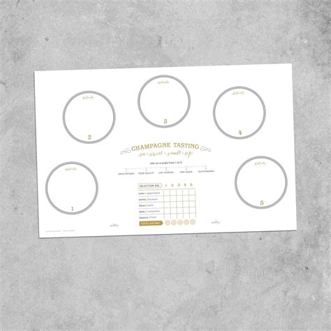 CHAMPAGNE tasting flight score mat rate your champagne | Etsy | Champagne, Champagne taste, Tasting