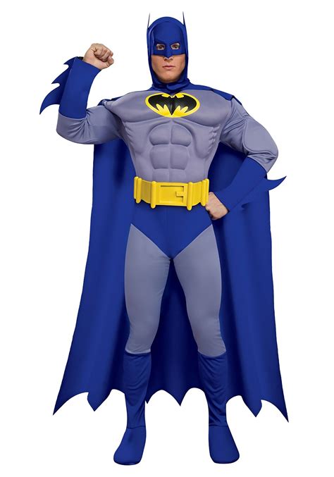 Mens Deluxe Robin Costume Muscle Chest Superhero Halloween Batman Fancy