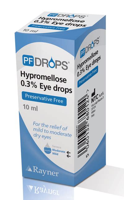 Hypromellose 0.3% eye drops for irritated and dry eyes 10ml. PF Hypromellose Eye Drops