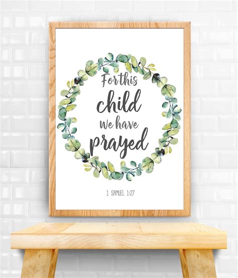 Bible Verse Print For Baby Nursery Decor Digital Download Etsy