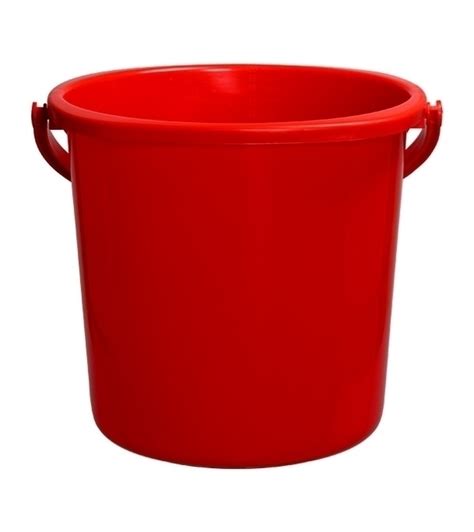 Plastic Handle Square Bucket Red 30 Liters