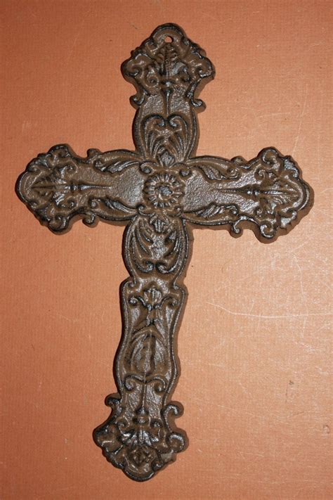 See more ideas about cross wall decor, crosses decor, cast iron decor. 1) pc, Decorative rustic cast iron cross wall decor, free shipping, 10" inch, vintage-look cast ...