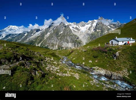 Italy Courmayeur Val Ferret Tour Du Mont Blanc Ridges Of La